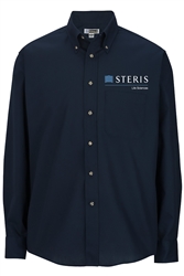 Mens Navy Long Sleeve Poplin Shirt