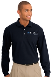 Mens Navy Long Sleeve Rapid Dry Polo