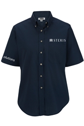 LADIES MOBILE SOLUTIONS SHORT SLEEVE POPLIN SHIRT