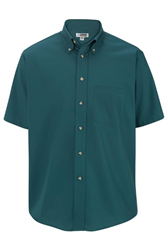Men's Teal Short Sleeve Poplin Shirt CLOSEOUT