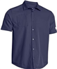 Men's Navy Under Armour Ultimate Short Sleeve Button Down CLOSEOUT
