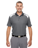 Men's Grey and White Under Armour Colorblock Polo CLOSEOUT