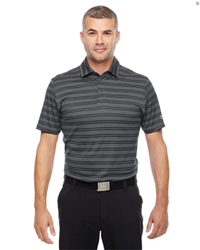 Men's Grey Under Armour Tech Stripe Polo CLOSEOUT