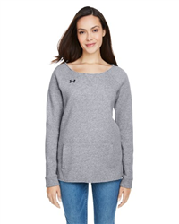 Women's Under Armour Hustle Fleece Crewneck Sweatshirt CLOSEOUT