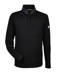 Men's Black Under Armour Corporate Quarter Snap Sweater Fleece CLOSEOUT