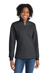 Graphite Heather Women's Sport-Tek 1/4-Zip Sweatshirt CLOSEOUT