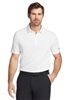 White Nike Dri-Fit Solid Icon Pique Modern Fit Polo CLOSEOUT