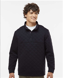 Men's Black J American Quilted Snap Pullover CLOSEOUT