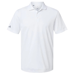 Adidas White Men's Basic Sport Polo CLOSEOUT
