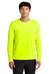 A4 Safety Yellow Cooling Performance Long Sleeve Tee CLOSEOUT