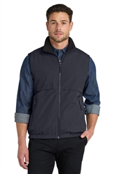 Men's Grey/Black Reversible Fleece/Nylon Vest CLOSEOUT