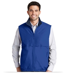 Men's Royal/Navy Reversible Fleece/Nylon Vest CLOSEOUT