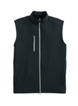 Men's Black Johnnie-O Crosswind Prep-formance Vest CLOSEOUT
