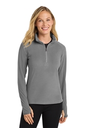 Pearl Grey Women's Port Authority Microfleece 1/2 Zip CLOSEOUT