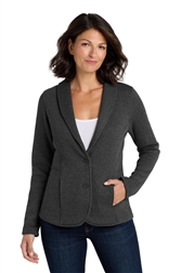 Women's Charcoal Port Authority Fleece Blazer CLOSEOUT