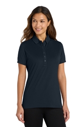 Women's Navy Port Authority Stretch Pique Polo CLOSEOUT