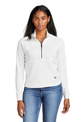 Women's White New Era 1/2 Zip CLOSEOUT