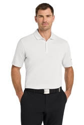 White Tall Nike Dri-Fit Micro Pique 2.0 Polo CLOSEOUT