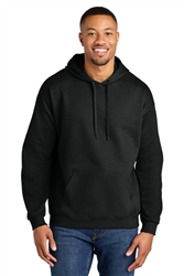 Black Gildan Softstyle Midweight Pullover Hooded Sweatshirt CLOSEOUT