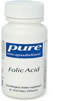 Folic Acid, 800 mcg 60 vcaps by Pure Encapsulations