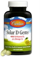 Solar D Gems 4000IU, 120 gels by Carlson Labs