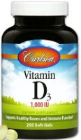 Vitamin D 1,000 IU, 100 gels by Carlson Labs