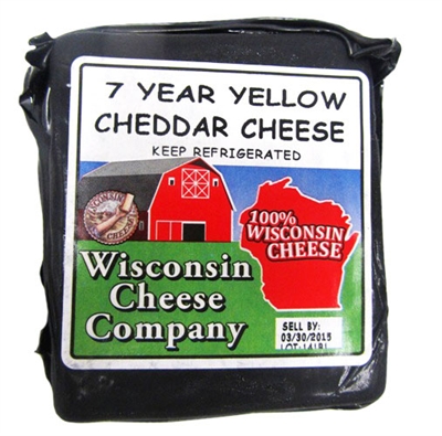 7 Year Old Yellow Cheddar Cheese Block 7.75oz.