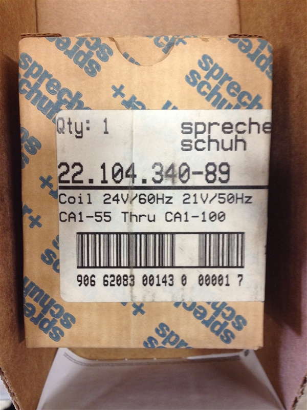 22.104.340-89 SPRECHER SCHUH MAGNETIC COIL CA1-50 , CA1-60 , CA1-100