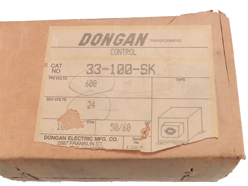 33-100-SK DONGAN 100VA 600-24V TRANSFORMER