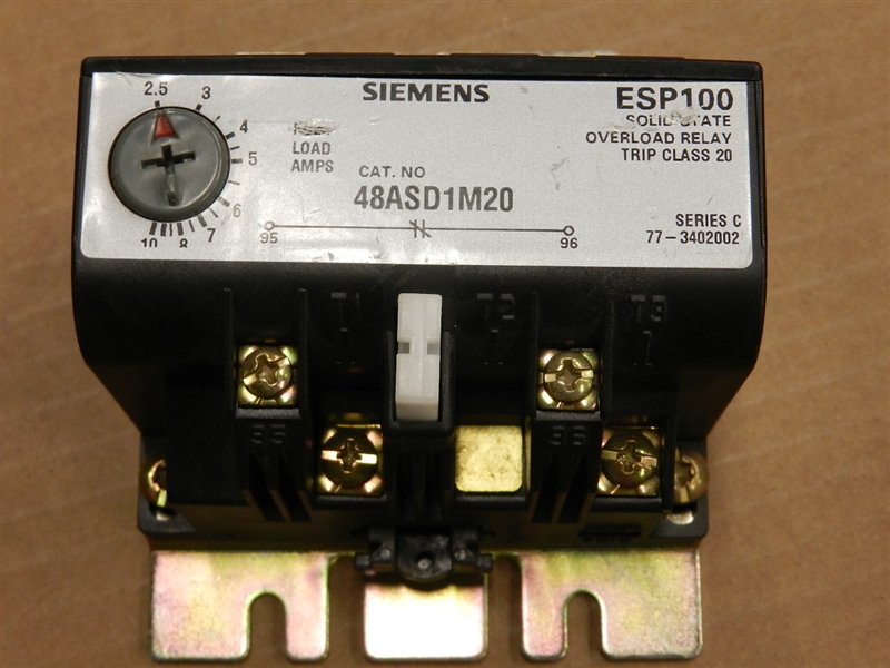 48ASD1M20 SIEMENS ESP100 SOLID-STATE OVERLOAD RELAY