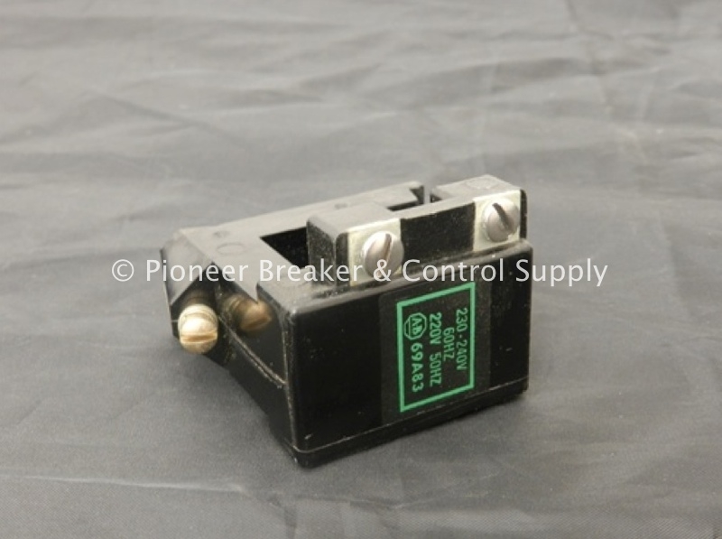 69A83 ALLEN-BRADLEY OPERATING  MAGNETIC COIL SIZE 00 SERIES  A & K FOR BULLETIN 500/702/709  LINE OF CONTACTORS AND STARTERS 220-230V/50HZ 230-240V/50-60HZ