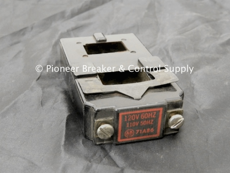 71A86 (R) ALLEN-BRADLEY A-B OPERATING MAGNETIC COIL; 120V/60HZ 110V/50HZ; FOR BULLETIN 700 LINE; SERIES K; SIZE 1; 27A; 702-BOD/702L-BOD/709-BOD/705-B/707-B/712-B/713-B/715-B; NON-REVERSING/REVERSING/MULTI-SPEED/COMBINATION; STARTERS & CONTACTORS