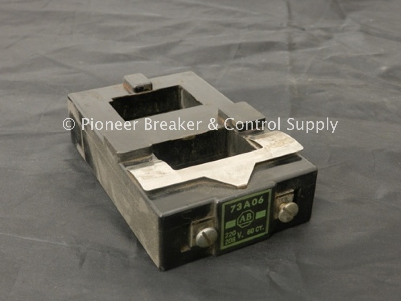 73A06 (R) ALLEN-BRADLEY A-B OPERATING MAGNETIC COIL; 220V/60HZ; FOR BULLETIN 700 LINE; SERIES K; SIZE 3; 90A; 2-3 POLE; 702-D/702L-D/709-D/705-D/707-D/712-D/713-D/715-D; NON-REVERSING/REVERSING/MULTI-SPEED/COMBINATION; MOTOR STARTERS & MAGNETIC CONTACTORS