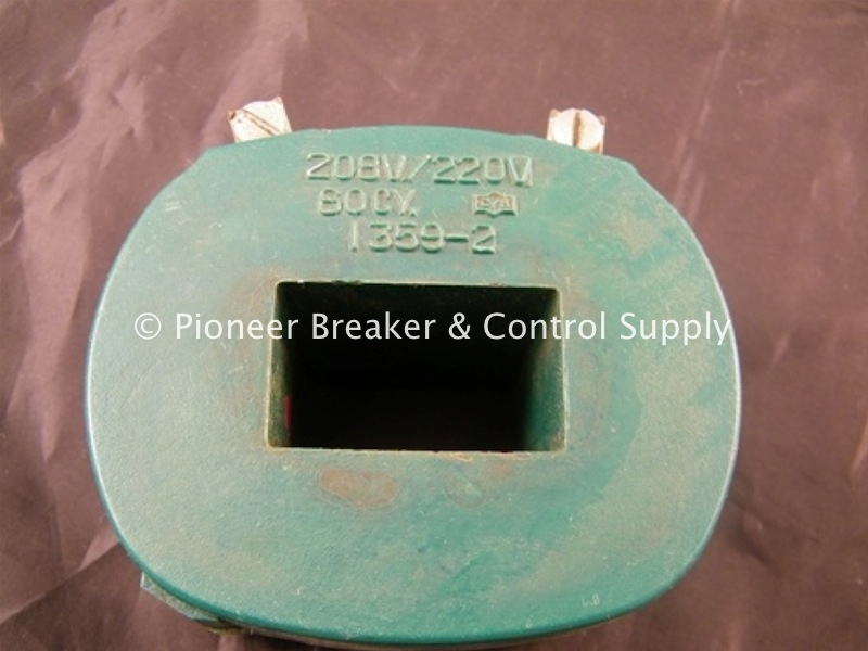 9-1359-2 (R) CUTLER HAMMER/EATON C-H OPERATING MAGNET COIL; 208/220V 60HZ; FOR 3-STAR BULLETIN 9560/9586/9589/9591/9556/9658/9736/9739; CONTACTOR NO.807; MODEL 6-10-2; SIZE 2;  45A; MOTOR STARTERS & CONTACTORS; NO.9586H6200A/9560H55A/9560X287/9589H37793