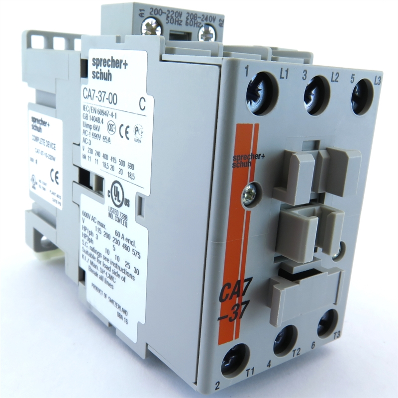 CA7-37-10-120V SPRECHER+SCHUH NON-REVERSING, THREE POLE CONTACTOR WITH AC COIL  50/60HZ 110/120V 1NO AUXILIARY CONTACT