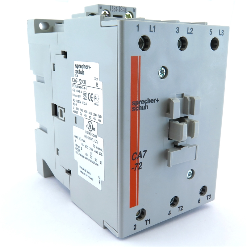 CA7-72-00-220V SPRECHER+SCHUH NON-REVERSING, THREE POLE CONTACTOR WITH AC COIL   50/60HZ 220V