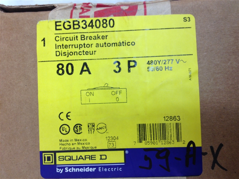 EGB34080 SQUARE D CIRCUIT BREAKER