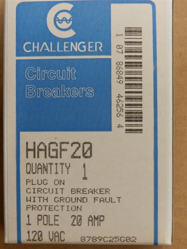 HAGF20 SYLVANIA 1P 20A 120V GFI CUTLER HAMMER CIRCUIT BREAKER