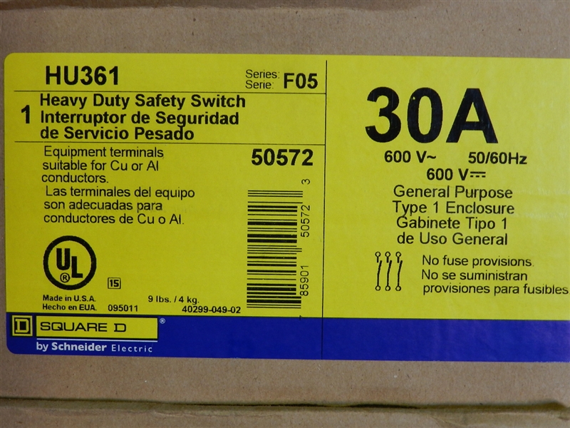 HU361 SQD Safety Switch