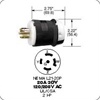 L21-20P 3521 AH,BRYAN 3521  TWIST-LOCK PLUG  3PHY  4P 5W 120/208V 20A