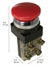 PB-30MUMOM-R 30MM MOMENTARY MUSHROOM RED PUSH BUTTON 1NO/1NC CONTACT