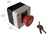 PB-MU-KEY-E1R 22MM RED MUSHROOM KEY RELEASE EMERGENCY STOP PUSH BUTTON MAINTAINED PLASTIC ENCLOSURE