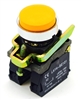 PBC-P22XTMO1-EY-11 REPLACEMENT FITS TELEMECANIQUE PUSH BUTTON YELLOW EXTENDED MOMENTARY METAL 1NO 1NC