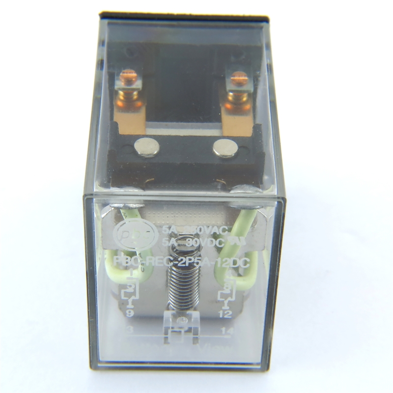 PBC-REC-2P5A-12VDC MY2 ICE CUBE GENERAL PURPOSE RELAY MINIATURE SQUARE BASE 8-BLADE 2PDT 5AMP 12VDC-COIL MY2