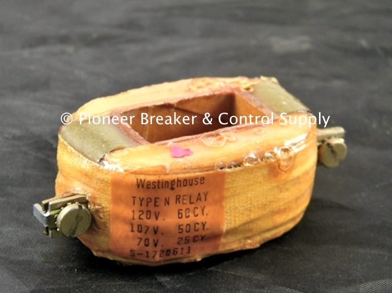 S1720611 (R) WESTINGHOUSE TYPE N RELAY OPERATING COIL; 120V/60HZ 107V/50HZ 70V/25HZ; FOR CLASS 15-820N; STYLE 1739128/1739459/1739073; N20/N30/N40;10A; 600V; 2-4 POLE; INDUSTRIAL CONTROL RELAYS