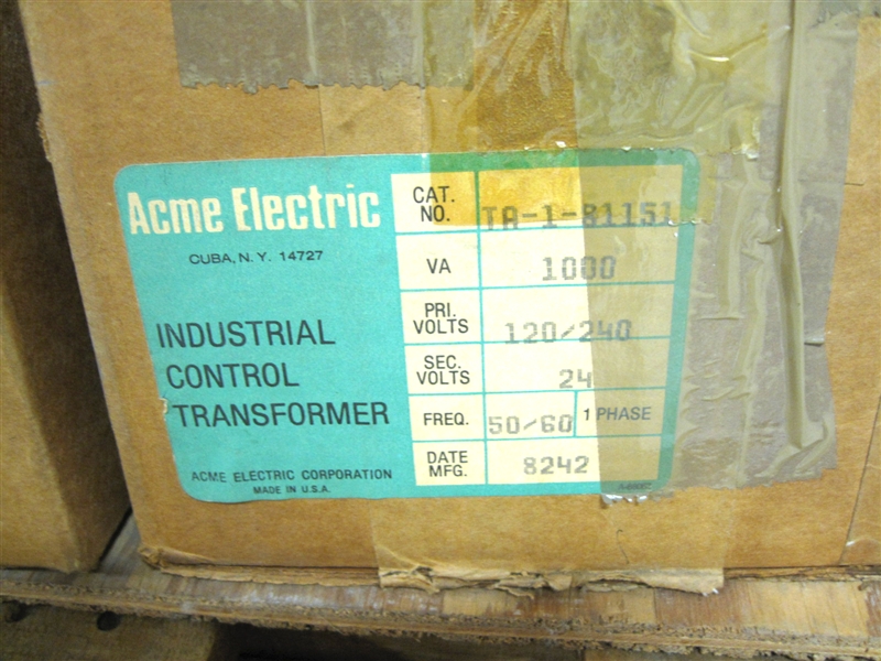 T-1-81151 1PH 1KVA 120/240-24V ACME TRANSFORMER