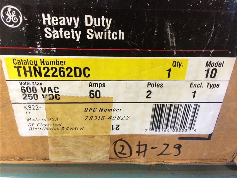 THN2262DC GE SAFETY SWITCH