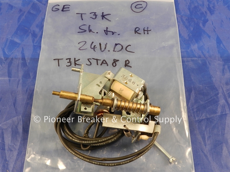 TJKSTA8R (R) GE  SHUNT TRIP  24 VDC VOLTAGE; RIGHT POLE MOUNTING; USED ON THJK/TJC/TJD/TJJ/TJK SERIES CIRCUIT BREAKERS; FIELD MOUNTED