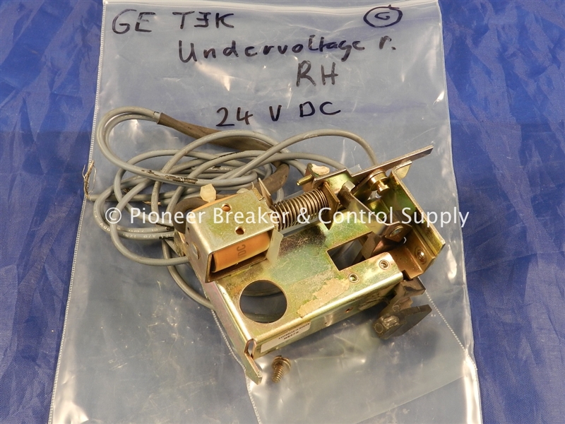 TJUV8R-S GE UNDERVOLTAGE RELEASE 24 V DC; RIGHT POLE MOUNTING; FOR FIELD INSTALLATIO; USED ON THJK/TJC/TJD/TJJ/TJK SERIES MOLDED CASE CIRCUIT BREAKERS
