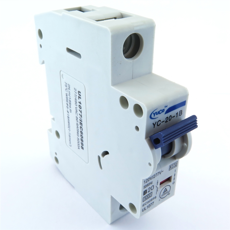 YC-20-1B YuCo CIRCUIT BREAKER 1P 20A 120/277V B CURVE